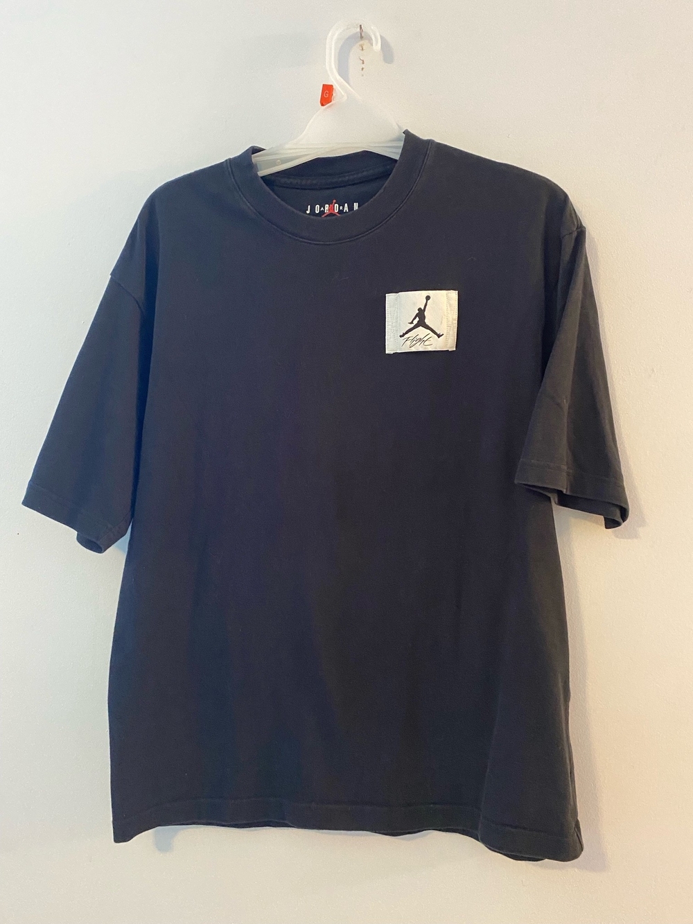Jordan Black Short Sleeve Tee with Chest Jumpman Patch